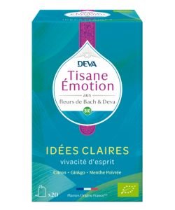 Tisane Emotion aux Fleurs de Bach - Idées Claires BIO, 20 sachets